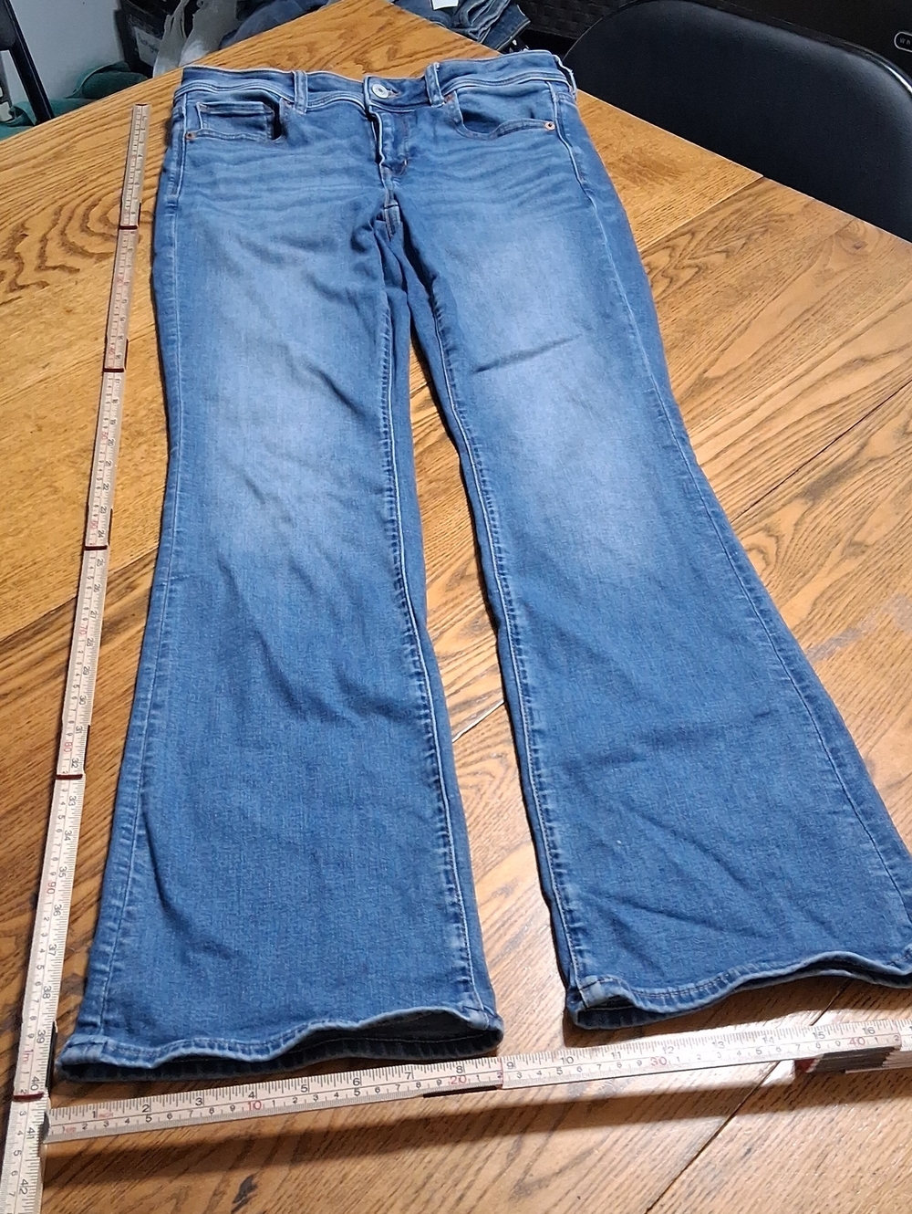 AMERICAN EAGLE JEANS Womens 6 Blue KICK BOOT STRETCH BOOTCUT Denim Used Pants